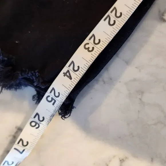 Levi's Black Ribcage Straight Ankle Women's Jeans, Raw Hem,‎ Size 24 - Picture 4 of 7